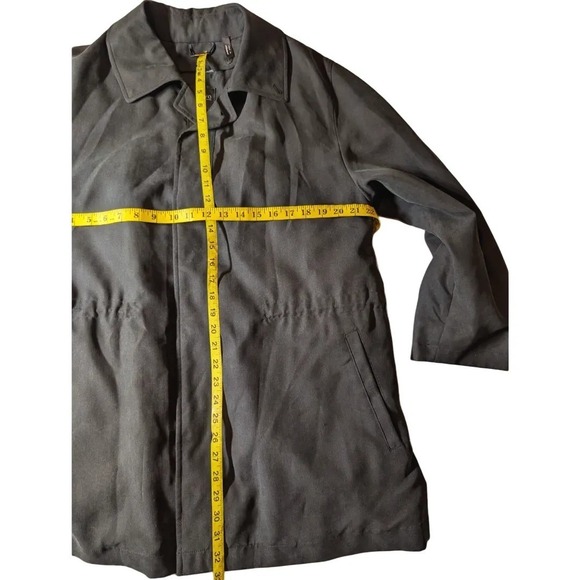 VTG Sanyo Men's Light Black Jacket Removable Liner Rayon Blend  Sz S EUC - Picture 5 of 8